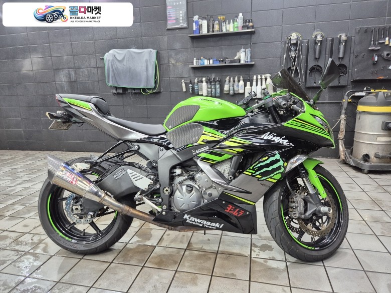 가와사키 닌자 6 R 2018년식 2018년식 zx-6r 팝니다 / 요시무라 하프배기 / 그린