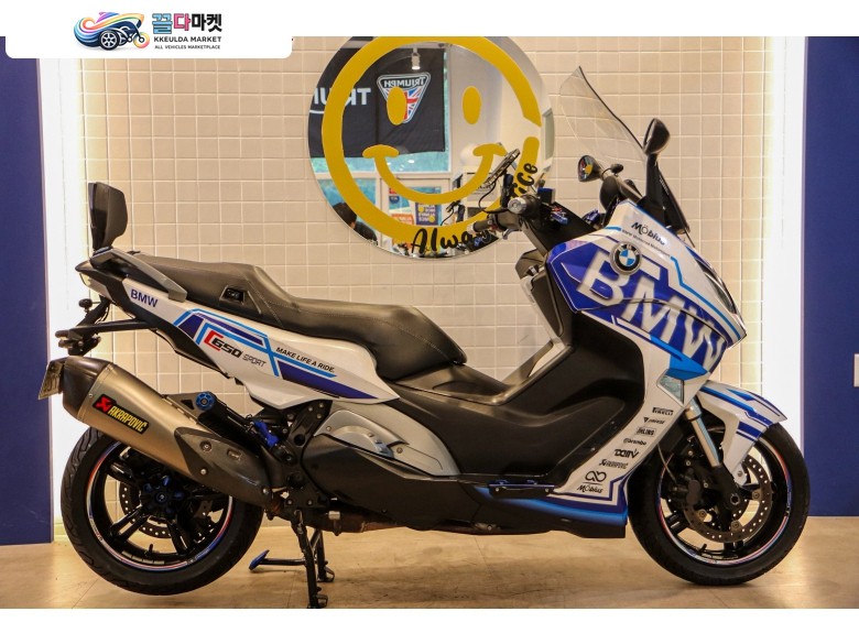 BMW C 600 스포츠 2017년식 (당일명의 이전가능) BMW C650S 17년식 아크라포빅 소음기없이 구조변경 완료 2ch블박 옵션 차량 판매/대차