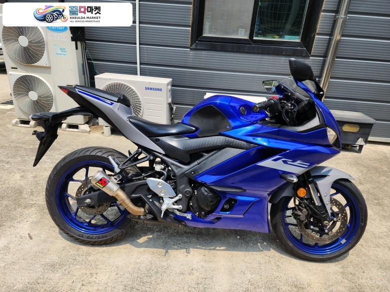 야마하 YZF R3 2020년식 사용검사 완료 SLBIKE 2020년식 야마하 YZF-R3 블루 아크라포빅 구변차량 판매