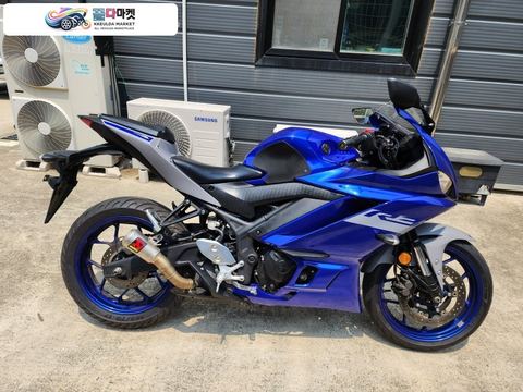 야마하 YZF R3 2020년식 사용검사 완료 SLBIKE 2020년식 야마하 YZF-R3 블루 아크라포빅 구변차량 판매