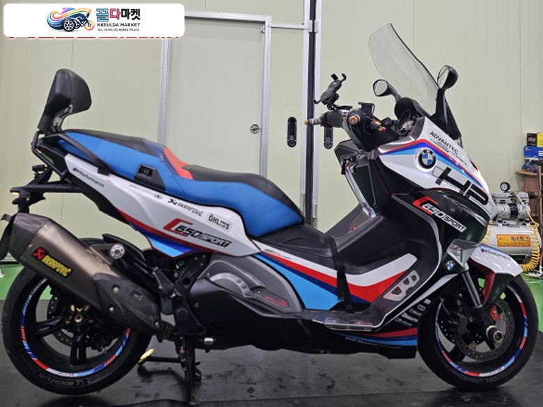 BMW C 650 스포츠 2017년식 bmw c650s 18년등록 아크라포빅(구변o) 블박2채널 HP풀방탄데칼 최저가 판매!