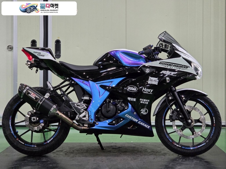 스즈끼 GSX R 125 ABS 2018년식 스즈키GSXR125 19년식 2만km커스텀도색,요시무라 구조변경완료 깔끔한 셋팅 최저가 판매합니다.