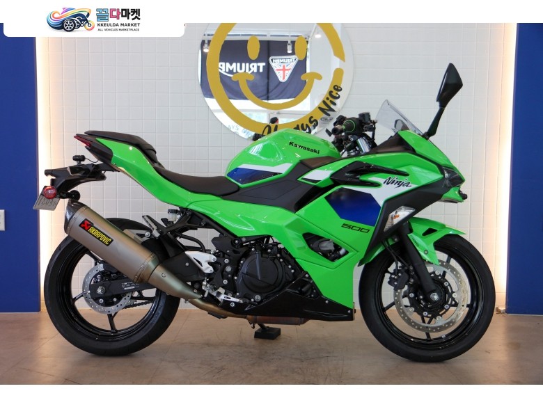 가와사키 닌자 500 R 2026년식 1인신조 (당일명의 이전가능) 가와사키 닌자500R 신차급 692km 아크라포빅 신품 구변, 2ch 블박 차량 판매/대차