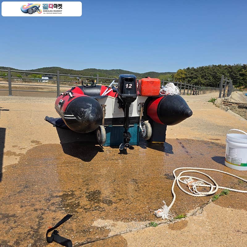 300고무보트+ 2행정 12마력 선외기+ 기타 관련물품