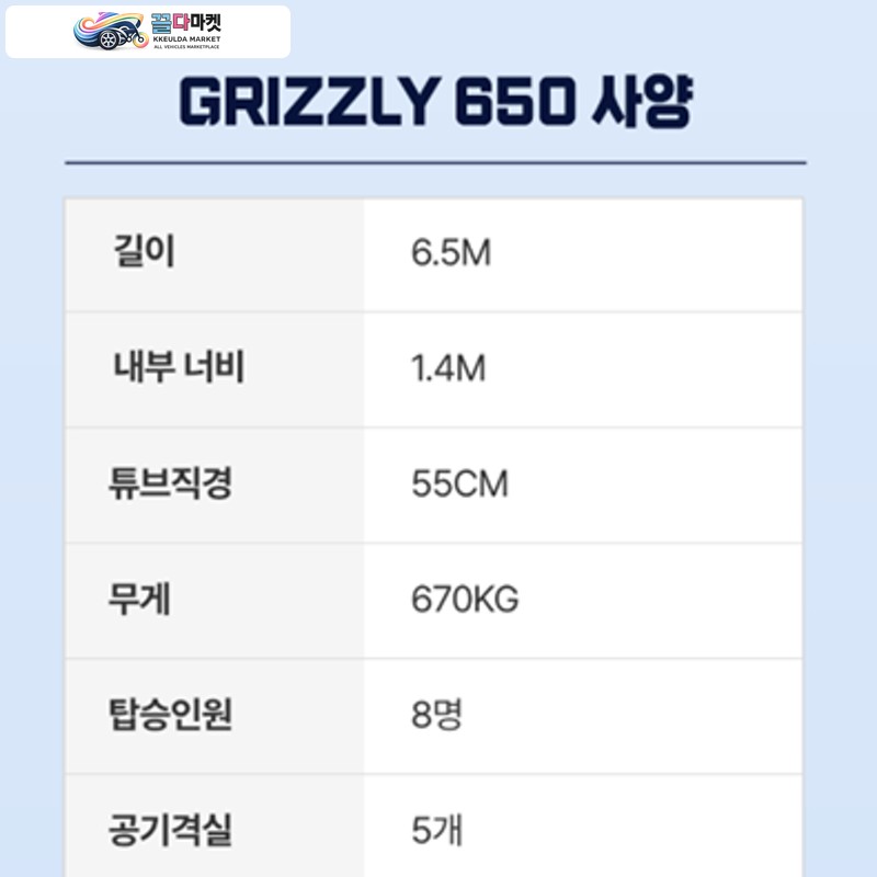 명품 콤비보트 "그리즐리650" 하이팔론 + 알루미늄+ 화장실(전동) + 어창 풀옵션