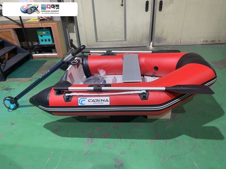 국산기타 고무보트 2022년식 고무보트(RS200) + TEMO450  전기 선외기 레져 보트 