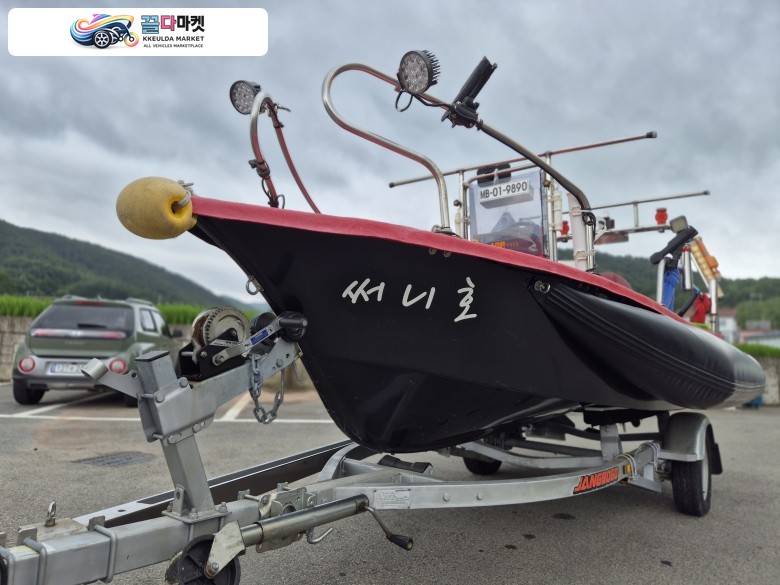 국산기타 낚시보트 2021년식 frp430 4인승 레저낚시보트_도하츠30마력_트레일러 팔아요!