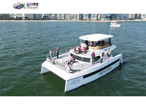 국산기타 요트 2025년식 2025년 5월 최신형 국산 광동FRP제조 BlueWay 45FT 파워카타마란 판매합니다.